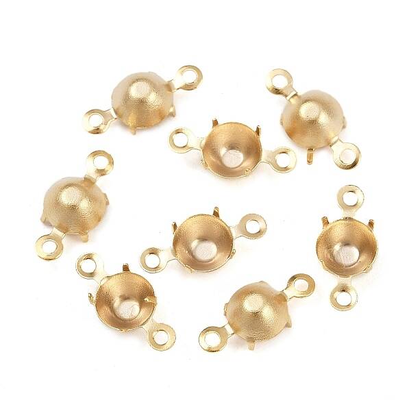 Brass Rhinestone Claw Connector Charms