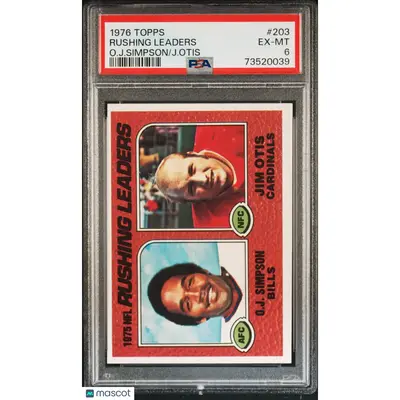 Rushing Leaders PSA 1976 Topps Football #203 6 73520039