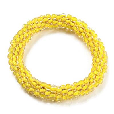 Crochet Glass Beads Braided Stretch Bracelet