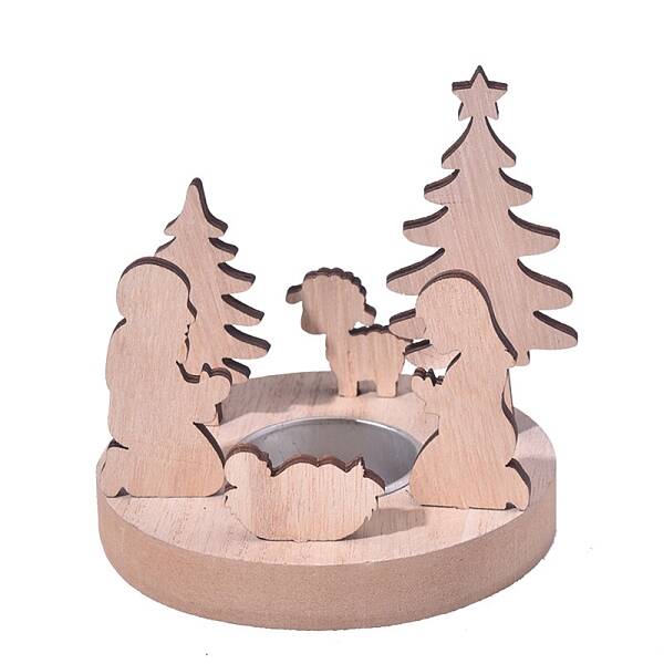 Christmas Wooden Candle Holders