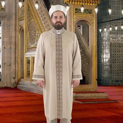 Jubba VHD Buhari Muslim Prayer Robe for Men - Lightweight High-Quality Fabric with Intricate Embroidery Ideal for All Seasons...