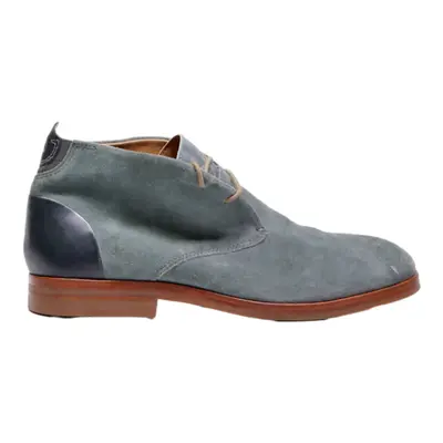 HUDSON LONDON Desert Boots Blue Suede Mens UK 10