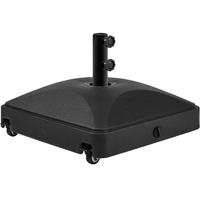 【4 Castors 2 Lockable】Yaheetech 123lb Capacity Fillable Mobile Umbrella Base, Heavy Duty Market Stand with 4 Wheels, 2 Lo...