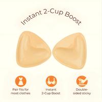 Snowy Self-Adhesive Push Up Bra Pads - Reusable Silicone Breast Lift Inserts for Cleavage Enhancement, Gym, Dresses & Daily W...