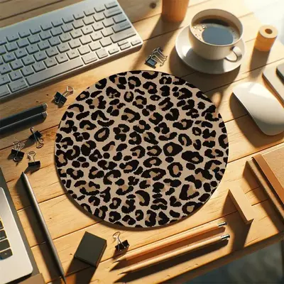 Creative Pattern Round Mouse Pad, Mouse Pad with Non-slip Rubber Base, Universal Mouse Pad for Office & Home