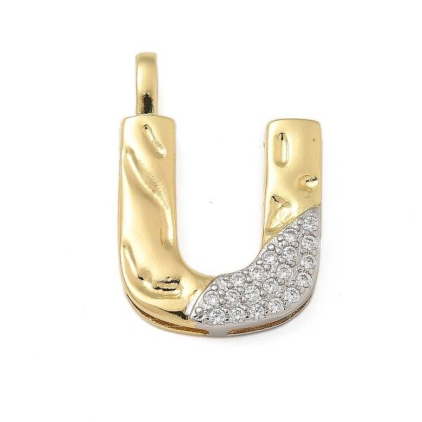 Brass Micro Pave Cubic Zirconia Pendants