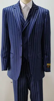 Royal Blue Pinstripe Suit