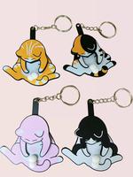 3D Printed Funny Cat Keychain - Auto-Popping Fidget Toy for Stress Relief, ADHD & Autism Sensory | Gift for Cat Lovers (Upgra...