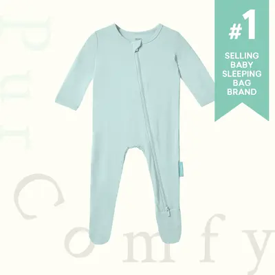 PurComfy Supersoft Bamboo Baby Zipper Footie Pajamas - Comfortable Sleepwear for Boys & Girls, Eczema-Soothe, Suitable for 0-...