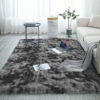 Solid Color Plush Rug, 1 Count Non-slip Soft Floor Mat, Home Decor Carpet for Home Living Room & Bedroom
