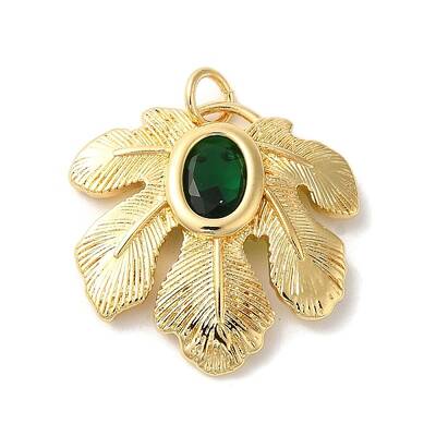 Leaf Rack Plating Brass Pendants