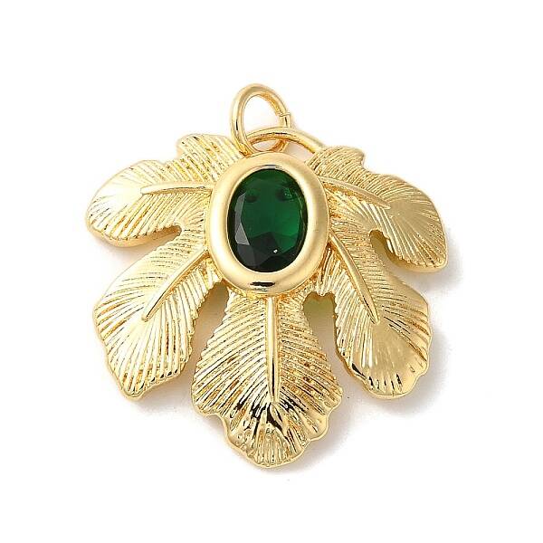 Leaf Rack Plating Brass Pendants