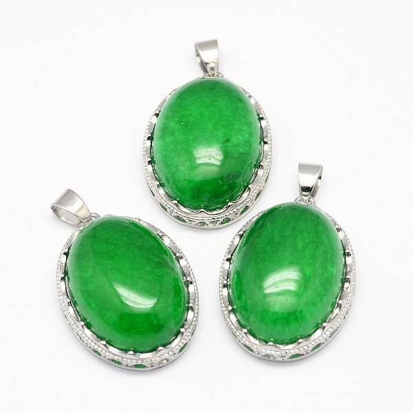 Natural Dyed & Heated Malaysia Jade Pendants