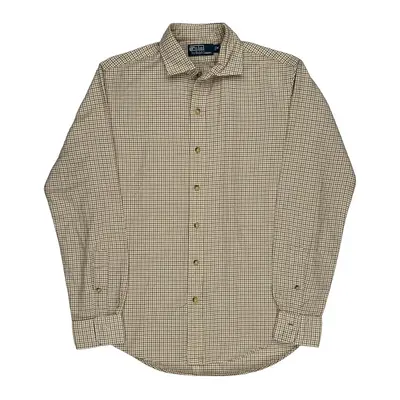 Polo By Ralph Lauren Checked Shirt - Medium Beige Cotton | Size: medium