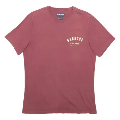BARBOUR Mens T-Shirt Maroon M