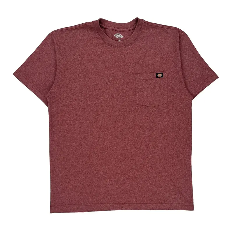 Dickies T-Shirt - Large Red Cotton Blend