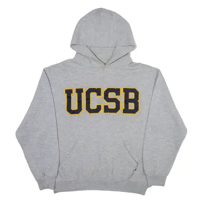 RUSSELL ATHLETIC UCSB Mens Grey Hoodie USA M