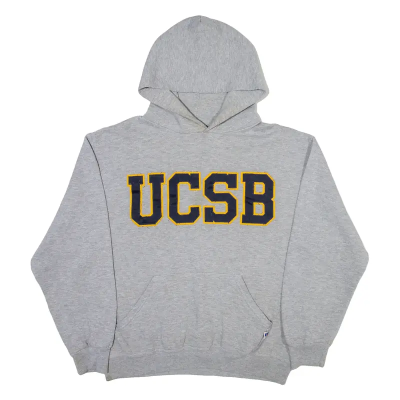 RUSSELL ATHLETIC UCSB Mens Grey Hoodie USA M