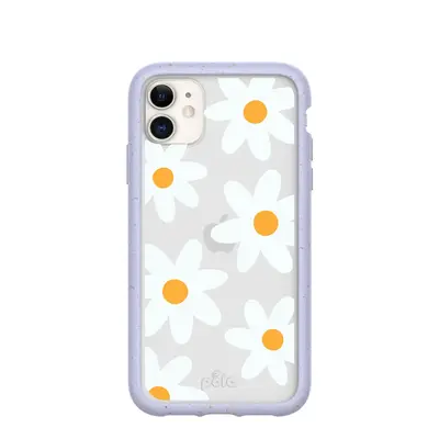 Clear Daisy iPhone 11 Case With Lavender Ridge