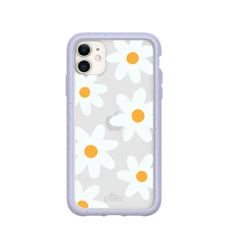 Clear Daisy iPhone 11 Case With Lavender Ridge