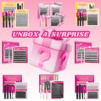 【UNKNOW BOX】Mystery Lash Kit – 4 Surprise Styles Cluster Lashes | Random Delivery, No Style Selection | Beginner-Friend...