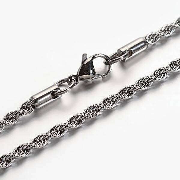 Non-Tarnish 304 Stainless Steel Rope Chains Necklace