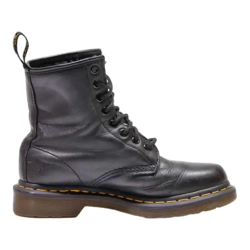 DR MARTENS 1460 Lace-Up Boots Black Leather Womens UK 4