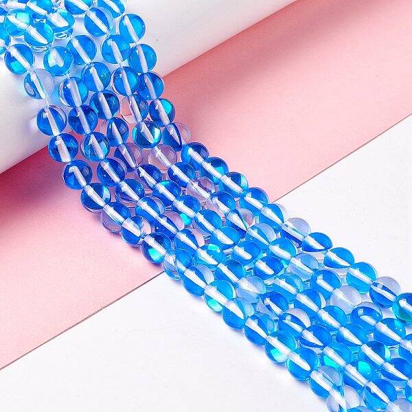 Synthetic Moonstone Beads Strands