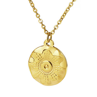 Stylish Stainless Steel Sunbeam Pendant Necklaces for Women Daily Wear