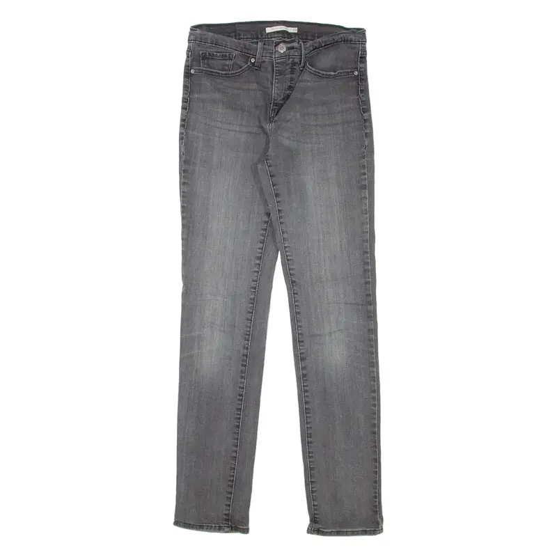 LEVI'S 312 Shaping Womens Jeans Grey Slim Straight Stone Wash W28 L32