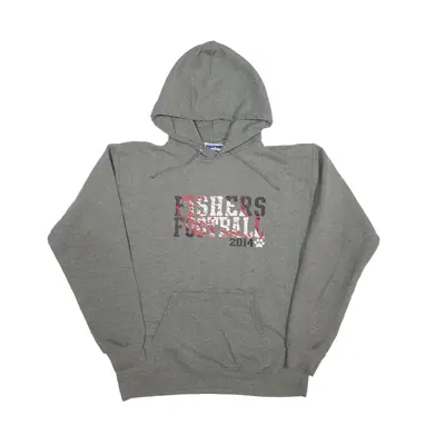 HUNES 2014 Hoodie Grey Pullover Mens S