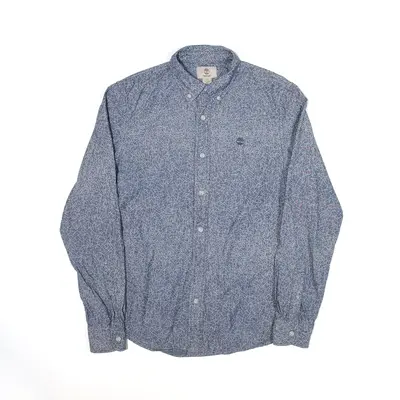 TIMBERLAND Plain Shirt Blue Long Sleeve Mens S
