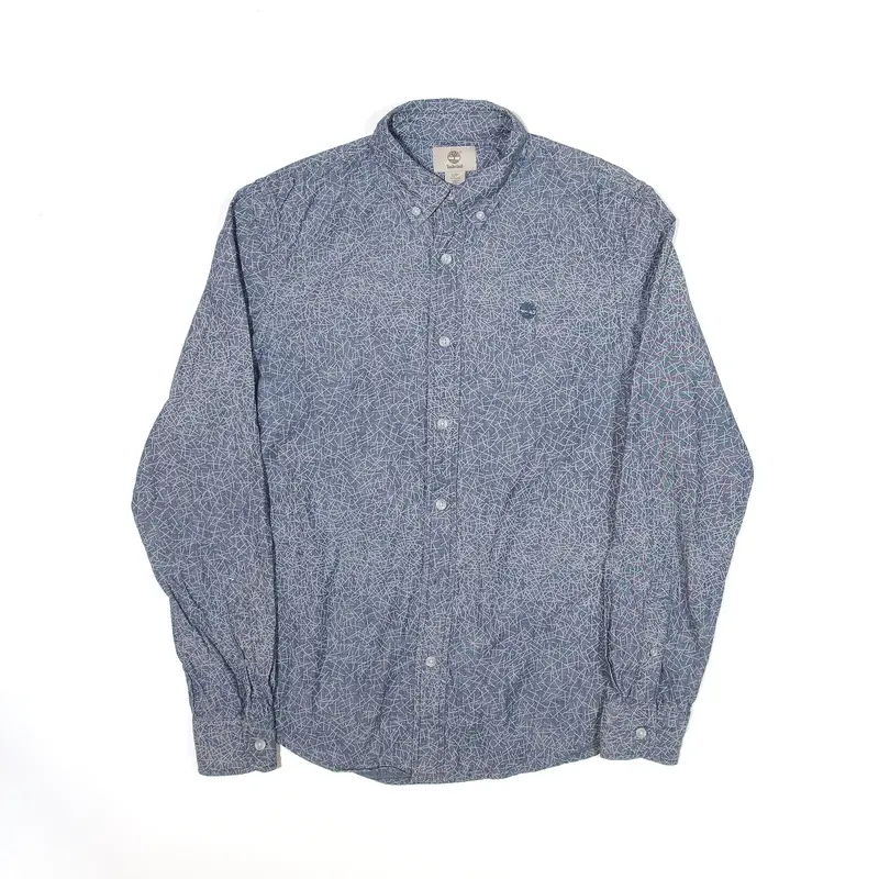 TIMBERLAND Plain Shirt Blue Long Sleeve Mens S