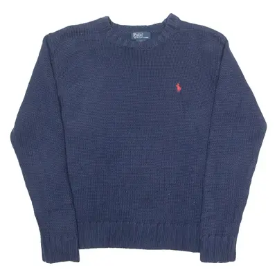POLO RALPH LAUREN Boys Jumper Blue Tight Knit M