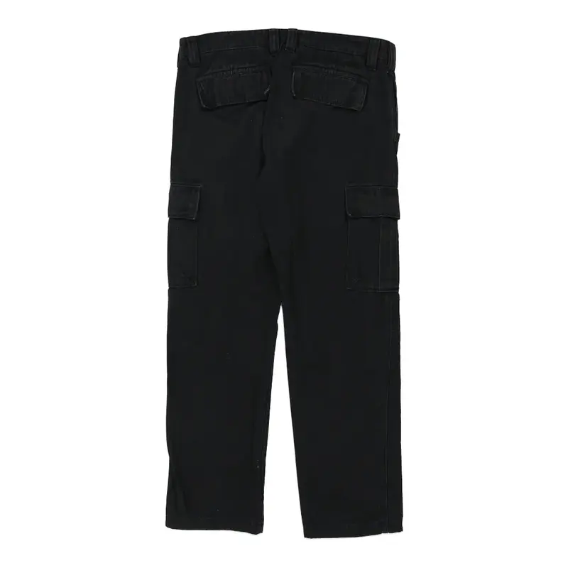 Guy Cargo Trousers - 36W 30L Black Cotton Blend | Size: 36