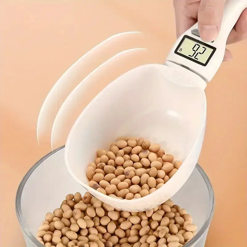 Electronic Measuring Cup without Battery, 1 Count Handheld Kitchen Scale, Modern LED HD Digital Display Measuring Cup with Ha...