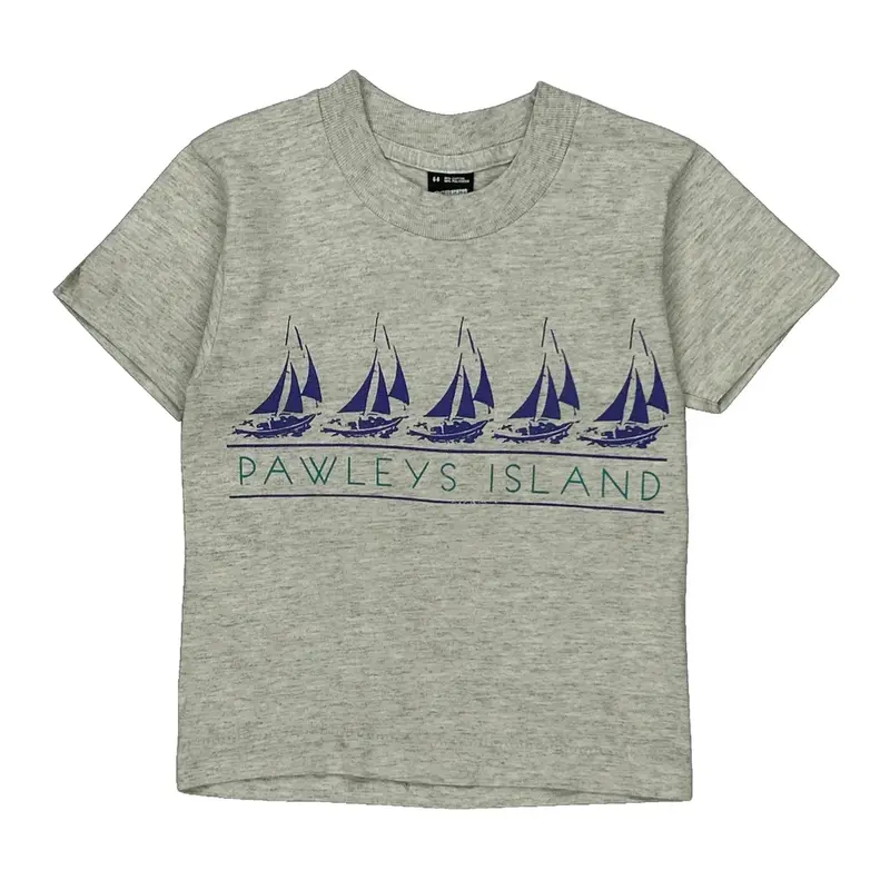 Age 6-8 Pawleys Island Screen Stars T-Shirt - XS Grey Cotton Blend
