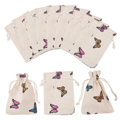Polycotton(Polyester Cotton) Packing Pouches Drawstring Bags
