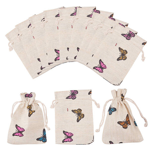 Polycotton(Polyester Cotton) Packing Pouches Drawstring Bags