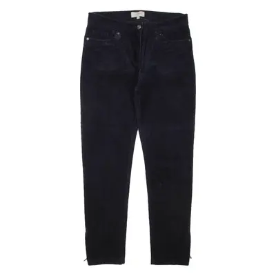 HOBBS LONDON Womens Corduroy Trousers Blue Regular Skinny W28 L28