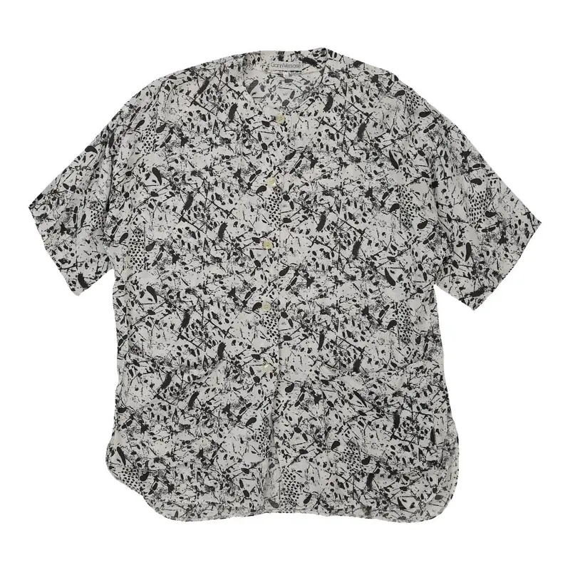 Gianni Versace Blouse - XL White Polyester Blend | Size: x-large