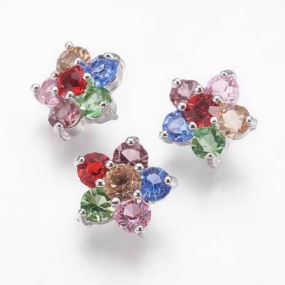 Brass Cubic Zirconia Shank Buttons