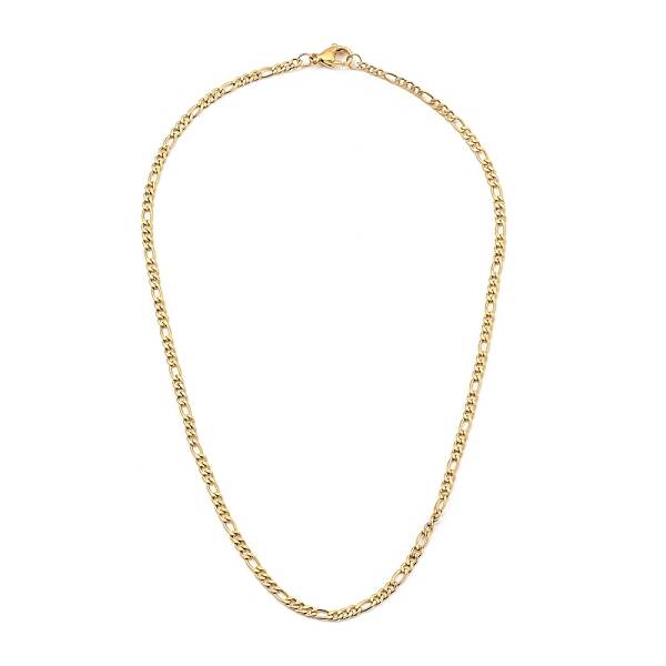 304 Stainless Steel Figaro Chains Necklaces