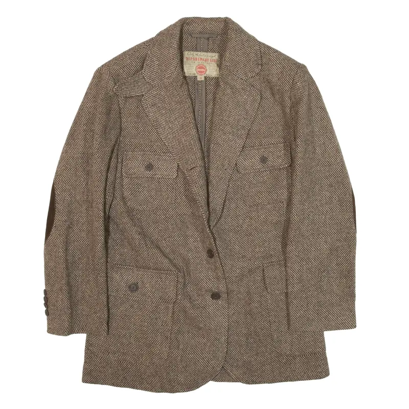 DEPARTMENT GIRL Blazer Knit Jacket Brown Womens M