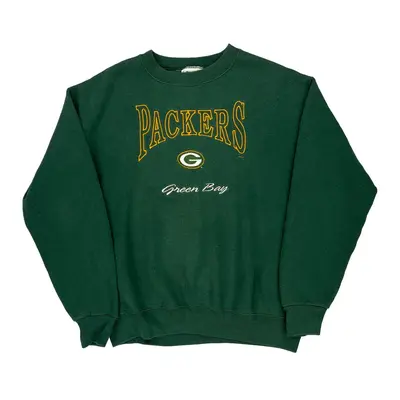 Made In Usa Green Bay Packers Lee Sport Nfl Sweatshirt - Medium Green Cotton Blend