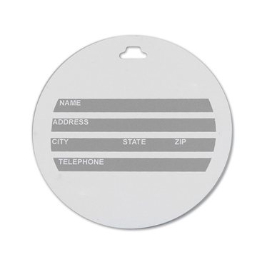 250 Custom Round Luggage Tag - Write-On Surface