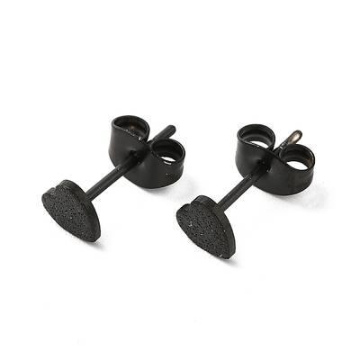 304 Stainless Steel Haart Stud Earrings for Women