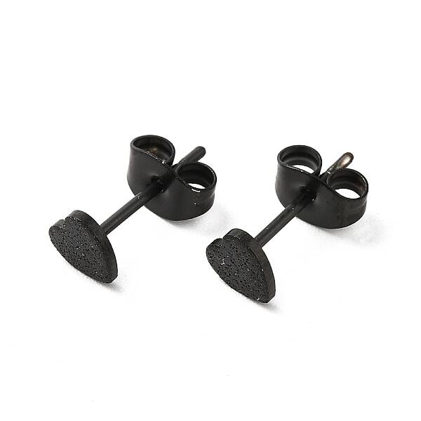 304 Stainless Steel Haart Stud Earrings for Women