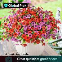Artificial Flower Bouquet, UV-resistant Faux Flower, Fake Flowers Outdoor Decor, Perfect for Porch, Patio, Window Boxes & Hom...