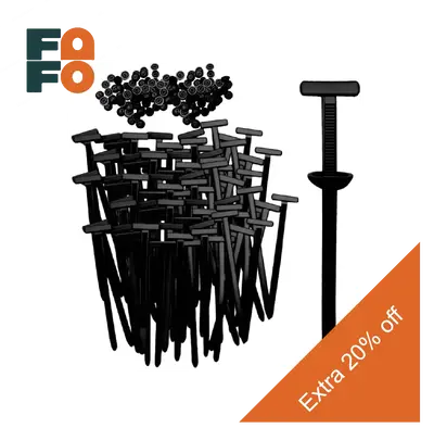 50Pcs Nylon Universal Cable Tie Buckle, Heavy Duty self-Locking Nylon zip Ties Holder, Multipurpose Plastic Cable Ties Tool f...